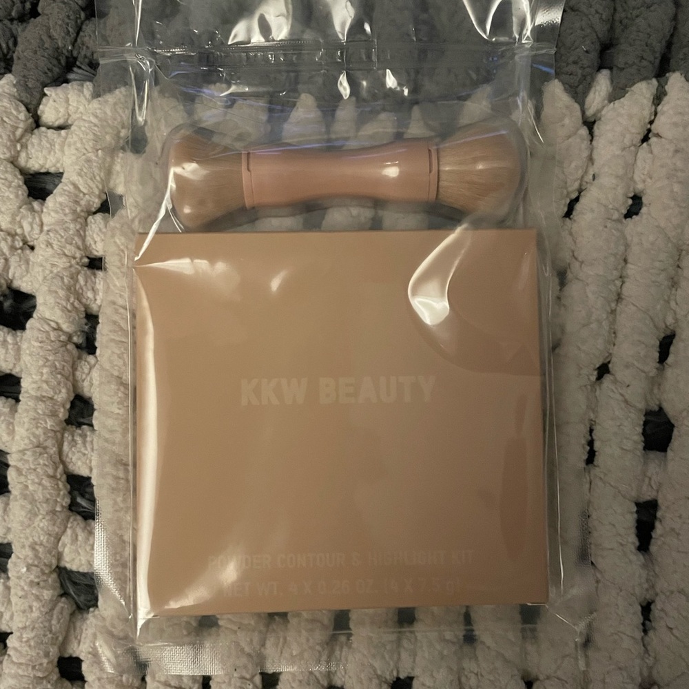 Brand New In Packaging, KKW Beauty Powder Contour & Highlight Set with Brush